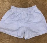 Blue And White Striped Shorts Photo 0