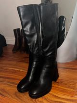 Pull & Bear Black Thigh High Knee Boots Photo 0