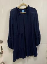 CeCe Blue Polka Dot Dress Photo 0