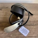 Free People Oyster Bay Black Leather Hip Belt Size S / M Photo 0