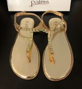 gold colored sandals Size 7.5 Photo 0
