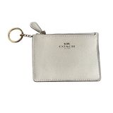 leather crossgrain mini skinny ID key ring card case Photo 0