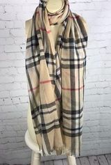 V. Fraas  Classic Plaid print Scarf 80” x 25” EUC Photo 0