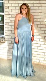 Azazie Dolphin Grey Maxi dress Photo 0