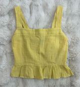 The Fifth Label Yellow Sleeveless Ruffle Top Photo 0