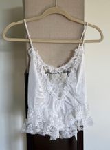Lace Tank Top White Photo 0
