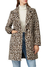 Slate + Willow  Leopard Wool Coat Photo 0
