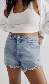 Free People CRVY Vintage High Rise Short Hightide Blue Photo 0