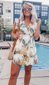 Entro Floral Wrap Dress Photo 0