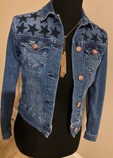 LuLaRoe Denim Blue Stars Jacket XXS Photo 0