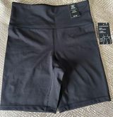 INC Black High Rise Biker Shorts  Photo 0
