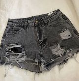 SheIn Ripped Denim Shorts Photo 0
