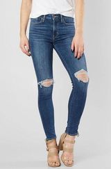 Levi’s 721 high rise skinny distressed medium wash stretchy jeans Photo 0