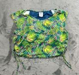 Lands End Swimsuit Top Size 16 Padded Tropical Beach Vaca Resort Built In Bra Photo 0
