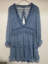 backless blue mini dress Size L Photo 0