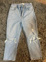 Abercrombie & Fitch Curve Love Straight Ankle Jeans Photo 0