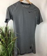 Nike Pro Gray Compression Short Sleeve Sport Tee T Shirt M Photo 0