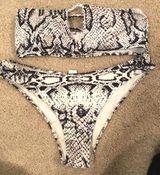 Amazon Snakeskin Strapless Bikini Photo 0