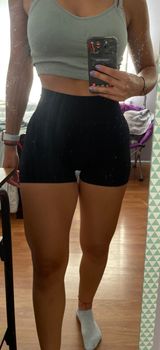 Black Scrunch Butt Gym Shorts Photo 0