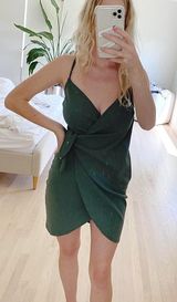 Mind Code Women’s Olive Side Tie Dress S Photo 0