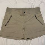 Athleta Shorts Womens  Trekkie Beige Cuffed Nylon Ripstop Hiking shorts - sz 10 Photo 0