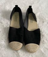 Black side cut suede flats Photo 0