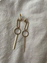 EXPRESS Gold Dangle Earrings Photo 0
