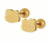 Hello Kitty Licensed 14k Gold Plated Stud Earrings Photo 0