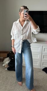 Princess Polly Linen Button Up Top Photo 0