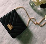Forever 21 Black Quilted Purse Photo 0