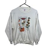 Vintage Grandmacore Cross-Stitch Vegetable Garden Crewneck L Photo 0