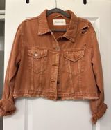 Orange Denim Jacket Photo 0