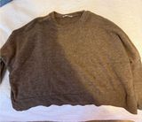 Zenana Outfitters Brown Crew Neck Sweater Photo 0