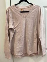Carhartt  Women's Long Sleeve relaxed fit V-Neck T-Shirt size XL Photo 0