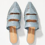 Anthropologie  Matisse East End Leather Mule in Sky Size 8 NWOT $89 Photo 0