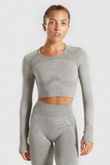 Gymshark Grey  Cropped Longsleeve Photo 0