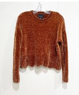Cynthia Rowley Chenille Knitted Pullover Sweater in Burnt Orange Size: XS Photo 0