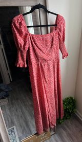 Red Francesca’s Floral Dress Photo 0