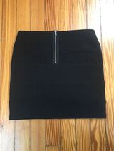 Ambiance Apparel Black Zipper Skirt  Photo 0