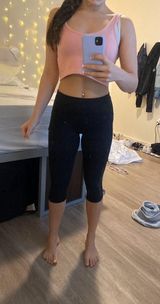 Lululemon Black Cropped Mesh Leggings Photo 0