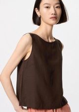 Uniqlo  Linen Blend Top Brown Photo 0
