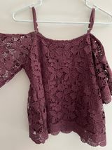 Purple Lacy Top Size L Photo 0