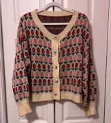 Floral button up sweater Photo 0