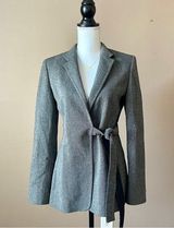 Max Mara  | Gray Wool Silk Blend Blazer Jacket Sz 6 Photo 0