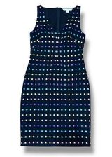 Diane Von Furstenberg DVF Black Colorful Minetta Sheath Dress - Size 4 Photo 0