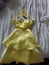 Yellow Satin ZARA Mini Dress Photo 0
