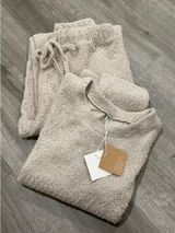 Fuzzy fleece 2pc matching lounge set Tan Size M Photo 0