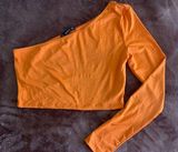 SheIn One Sleeve Cropped Shirt Photo 0