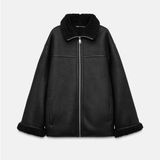 Zara DOUBLE FACED FAUX LEATHER JACKET Photo 0
