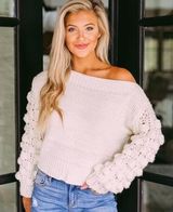 These Three Boutique Chunky Pom Pom Sweater Photo 0